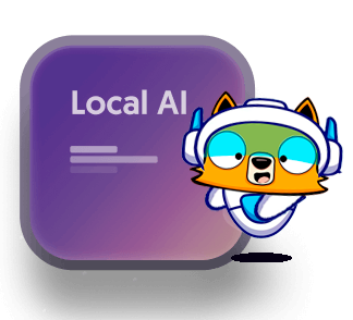 Local AI floating card